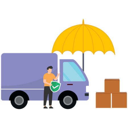 Shipping insurance  Illustration