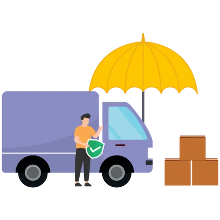 Shipping insurance Illustration