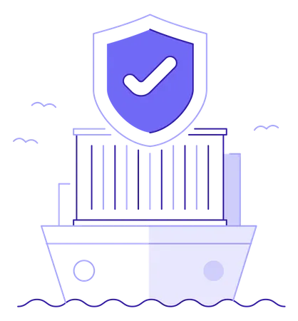 Shipping Insurance  Illustration