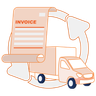 illustrations of online shipment invoice