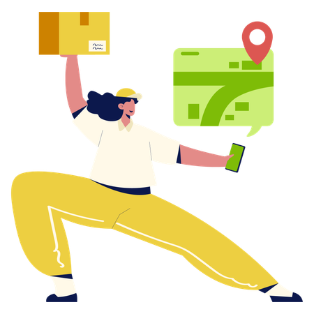 Shipping Order Tracking  Illustration