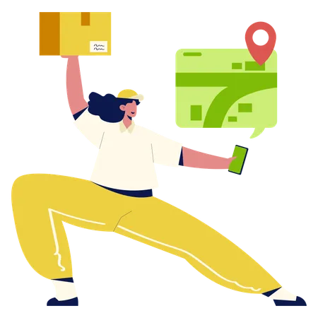 Shipping Order Tracking  Illustration