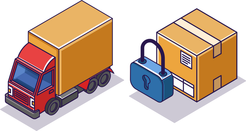 Shipping security  Illustration