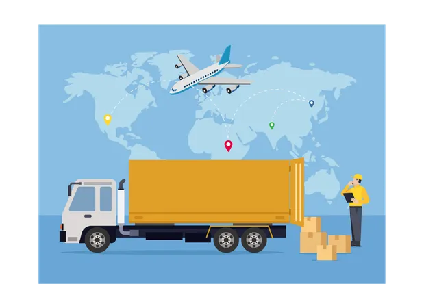 Shipping service Illustration