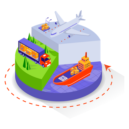 Shipping Service  Illustration