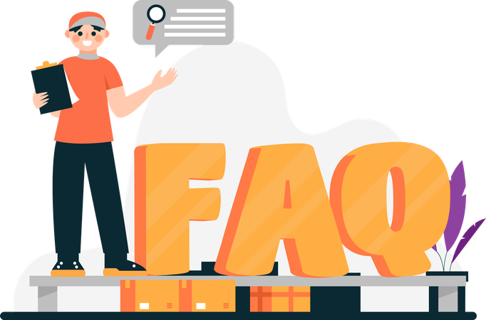 Shipping service FAQ  Illustration