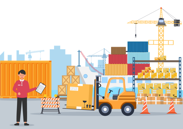 Shipping Service  Illustration