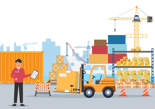 Shipping Service  Illustration