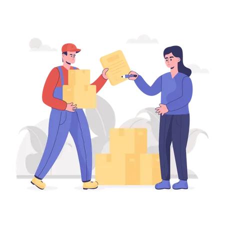 Shipping Service  Illustration