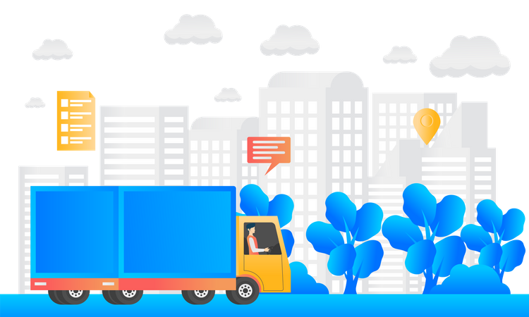 Shipping Service  Illustration