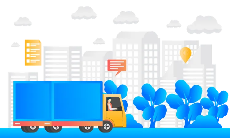 Shipping Service  Illustration