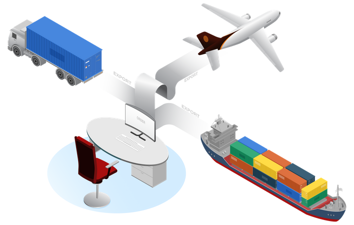 Shipping Service  Illustration