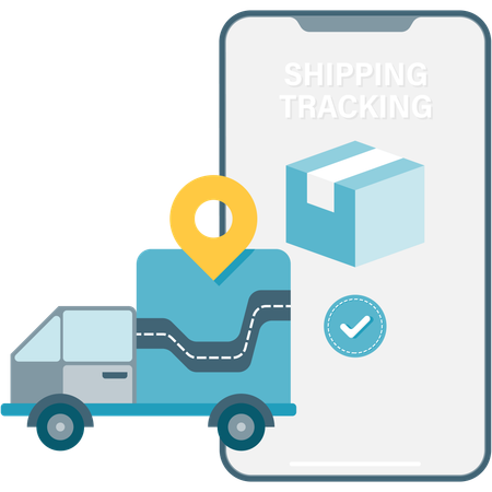 Shipping tracking  Illustration