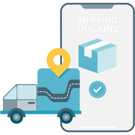 Shipping tracking  Illustration