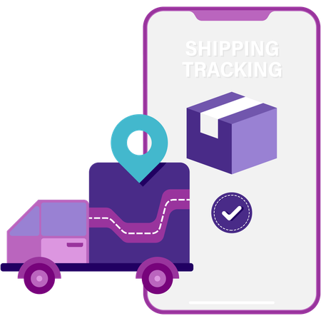 Shipping tracking  Illustration