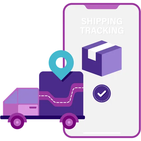 Shipping tracking  Illustration