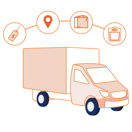 Shipping truck  Illustration