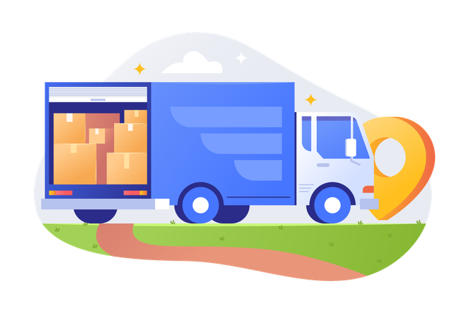 Shipping Truck  Illustration