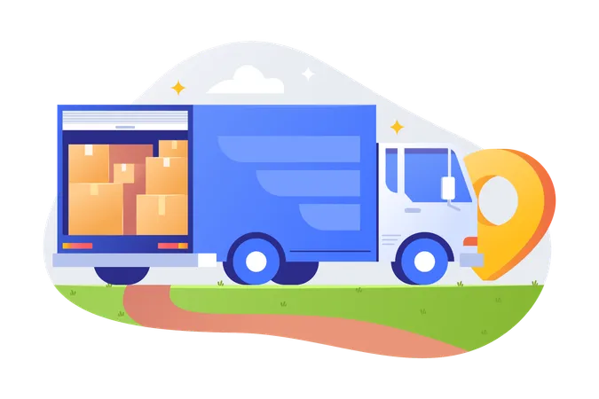 Shipping Truck  Illustration