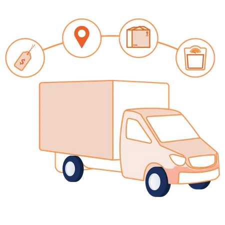 Shipping truck  Illustration