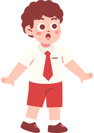 Shocked Boy Student  Illustration