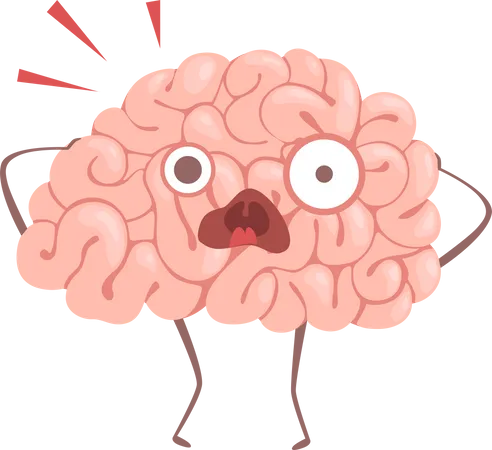 Shocked Brain Illustration