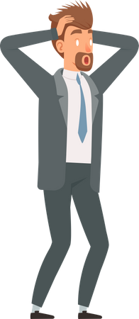 Shocked businessman  Illustration