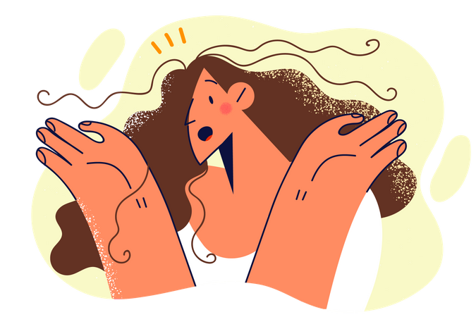 Shocked female  Illustration