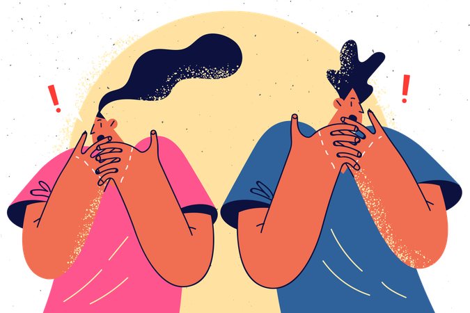 Shocked people  Illustration