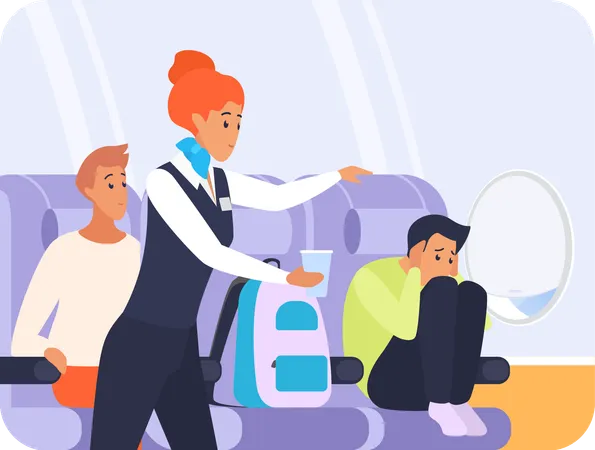 Shocking passengers on flight  Illustration