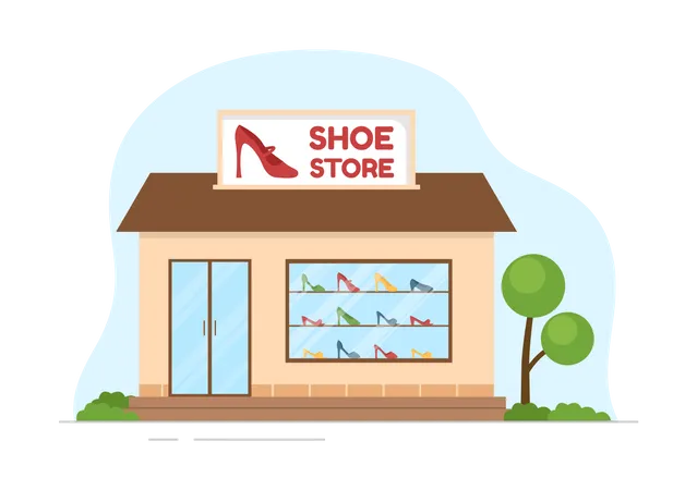 Shoe shop  Illustration