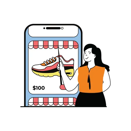 Shoe Shopping  Illustration