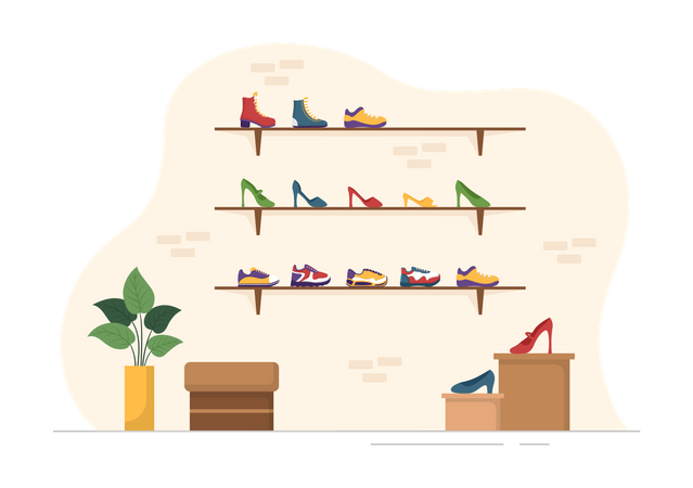 Shoe Store interior  Illustration