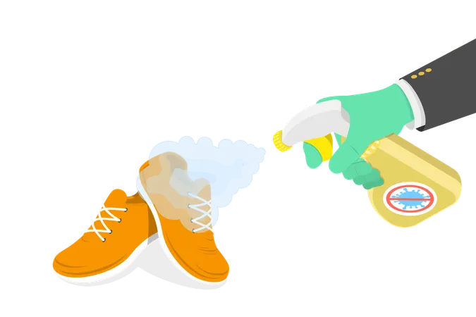 Shoes Disinfection  Illustration