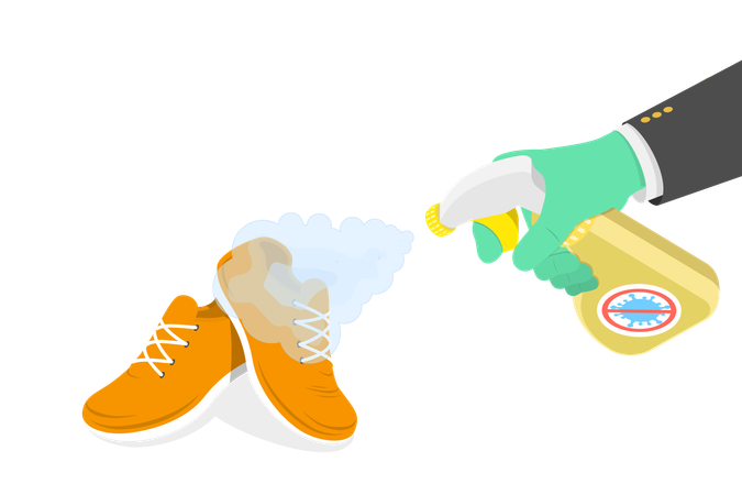 Shoes Disinfection  Illustration