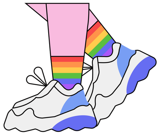 Shoes in lgbt Illustration