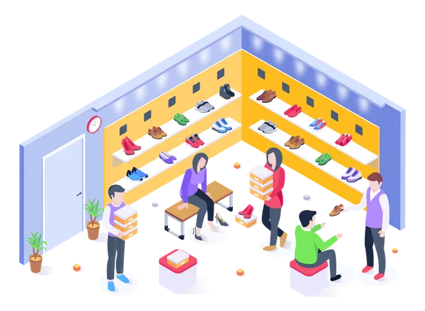 Shoes Shop  Illustration