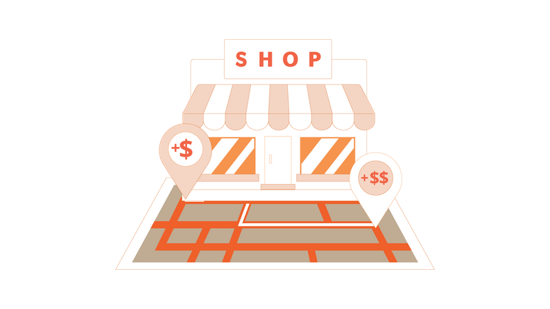 Shop location Illustration