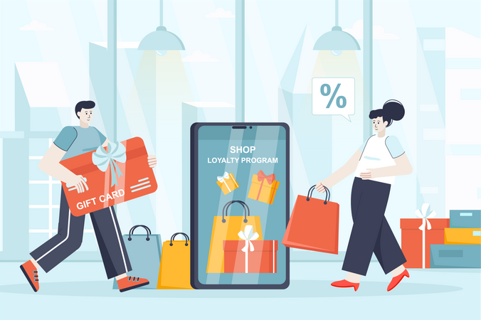 Shop loyalty program  Illustration