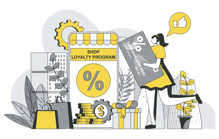 Shop loyalty program  Illustration