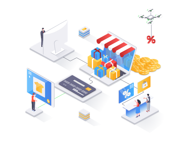 Shop loyalty program  Illustration