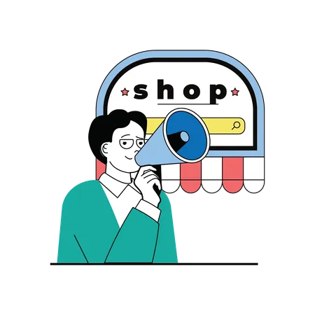 Shop Marketing  Illustration