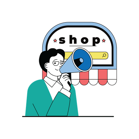 Shop Marketing  Illustration