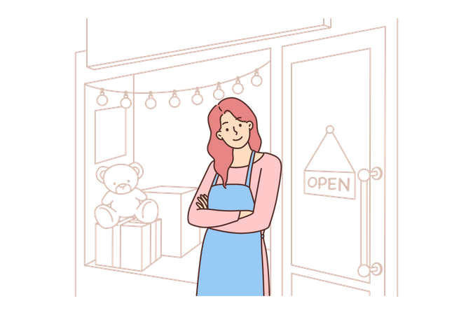 Shop owner  Illustration