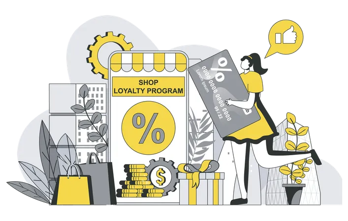 Shop-Treueprogramm  Illustration