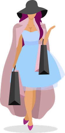 Shopaholic fashionista  Illustration