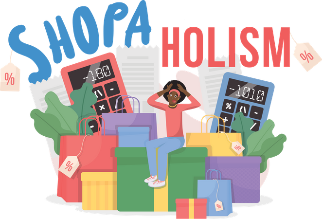 Shopaholism  Illustration