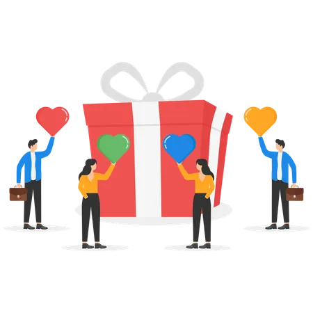 Shoppers receive loyalty coins  Illustration