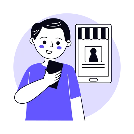 Shopping Account  Illustration