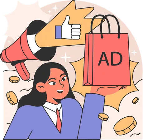 Shopping Advertising  Illustration